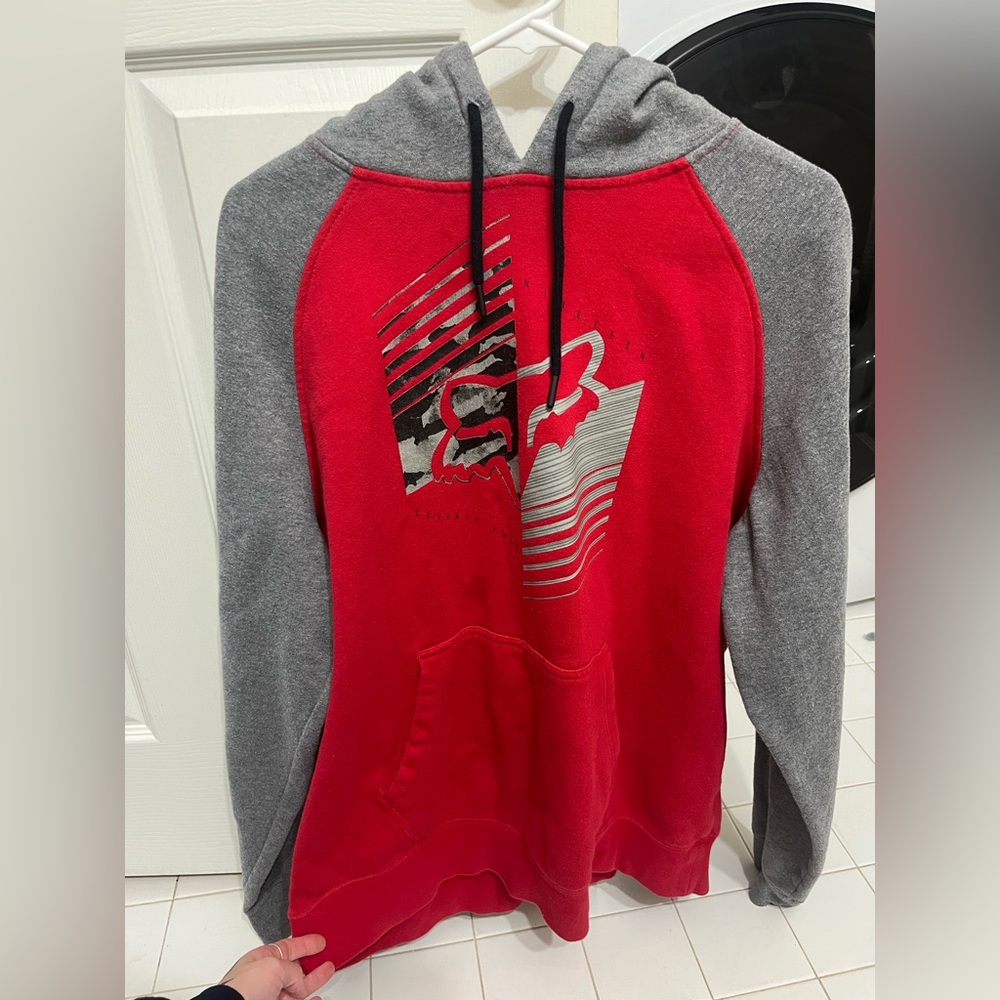Men’s Large Red Vintage Fox Racing Hoodie